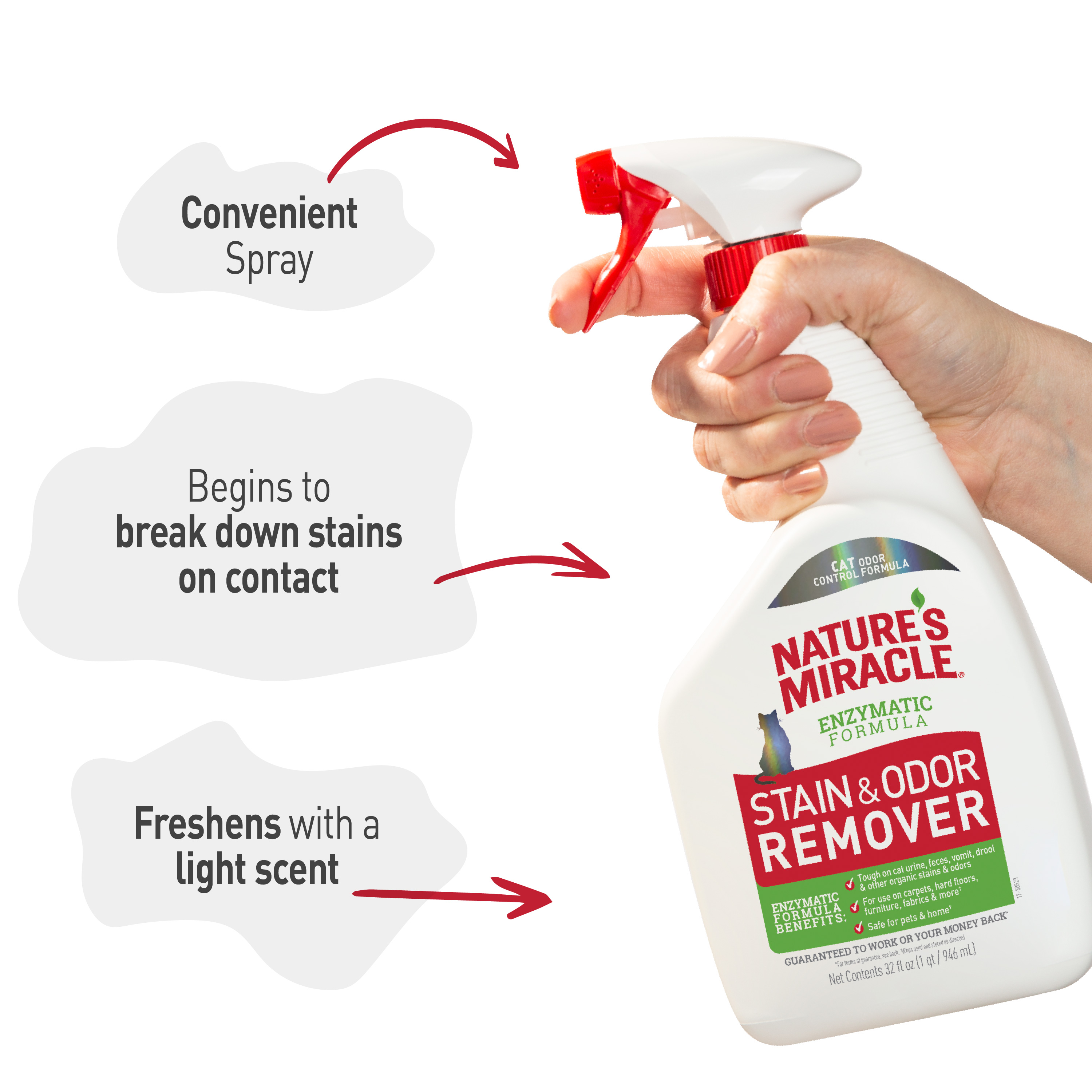 Nature's miracle stain hotsell and odor remover cat